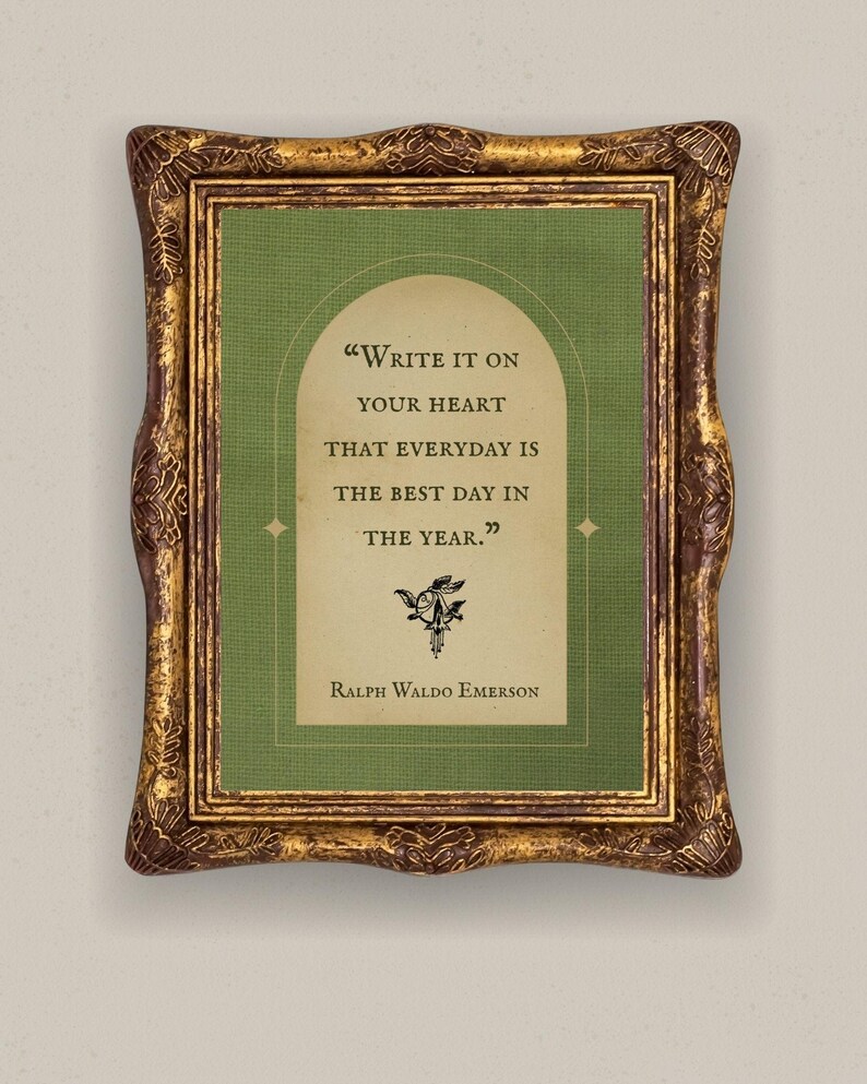 Impresión con cita de Ralph Waldo Emerson: Regalo para amantes de la naturaleza (descarga digital) imagen 3