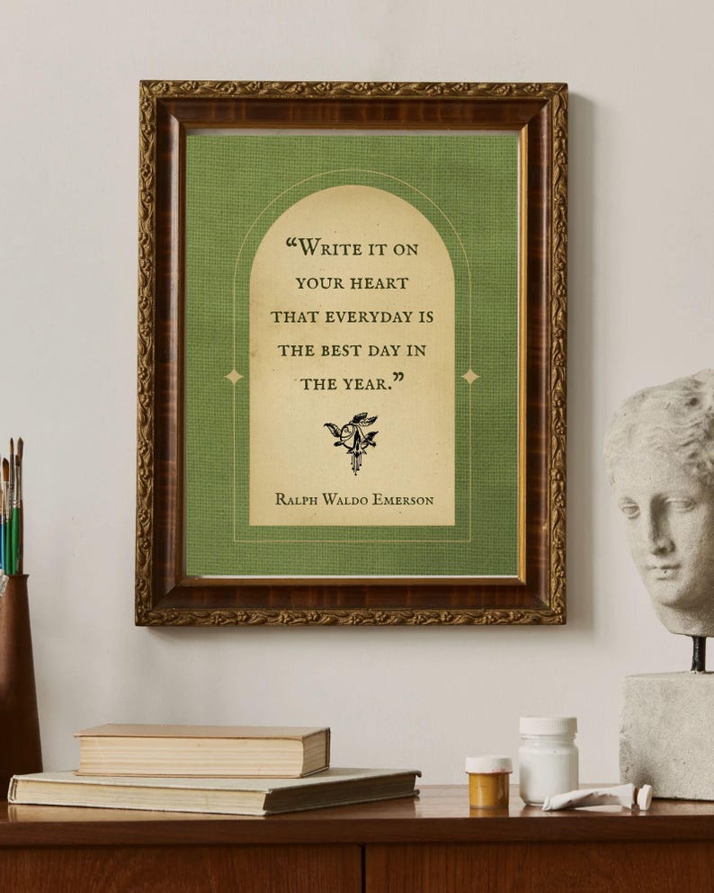 Impresión con cita de Ralph Waldo Emerson: Regalo para amantes de la naturaleza (descarga digital) imagen 2