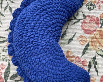 Crochet Moon Pillow PDF Pattern Tutorial for Beginners Easy Crochet Crescent Moon Pattern Home Decor DIY Gift