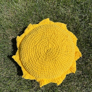 Crochet Sun Pillow PDF Pattern Tutorial for Beginners Easy Crochet Pattern Home Decor DIY Gift