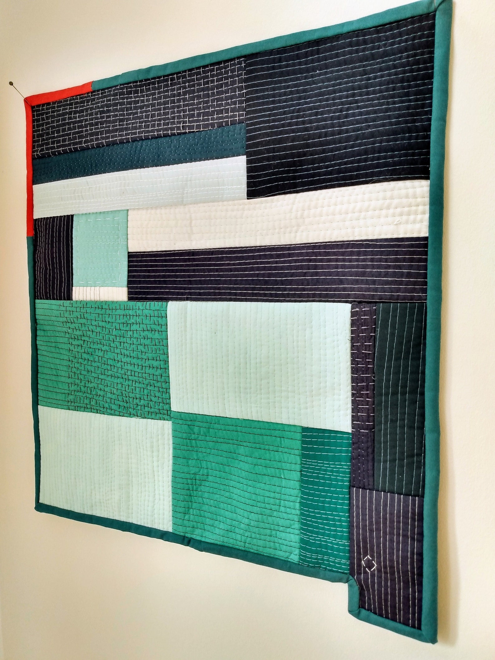 Art Quilt sail Modern Art Quilt Wall Art Etsy