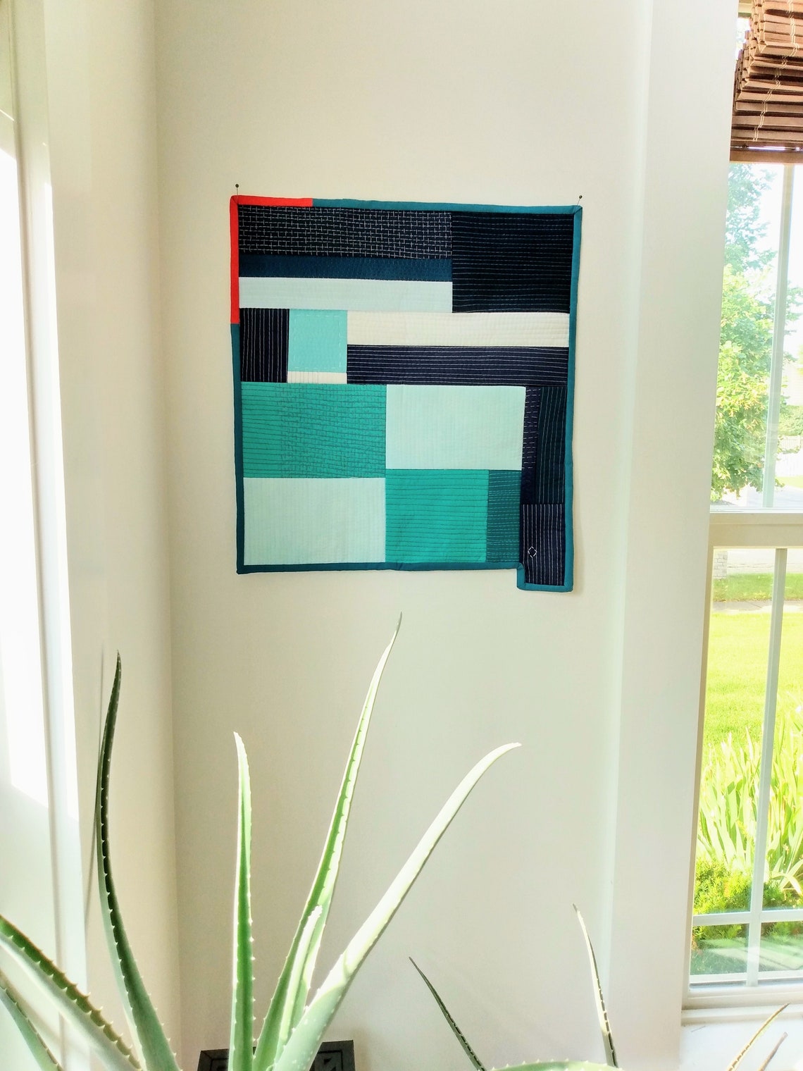 Art Quilt sail Modern Art Quilt Wall Art Etsy