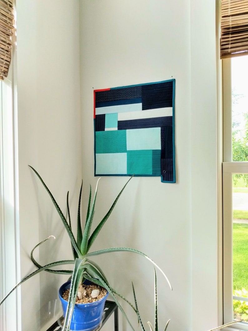 Art Quilt sail Modern Art Quilt Wall Art Etsy