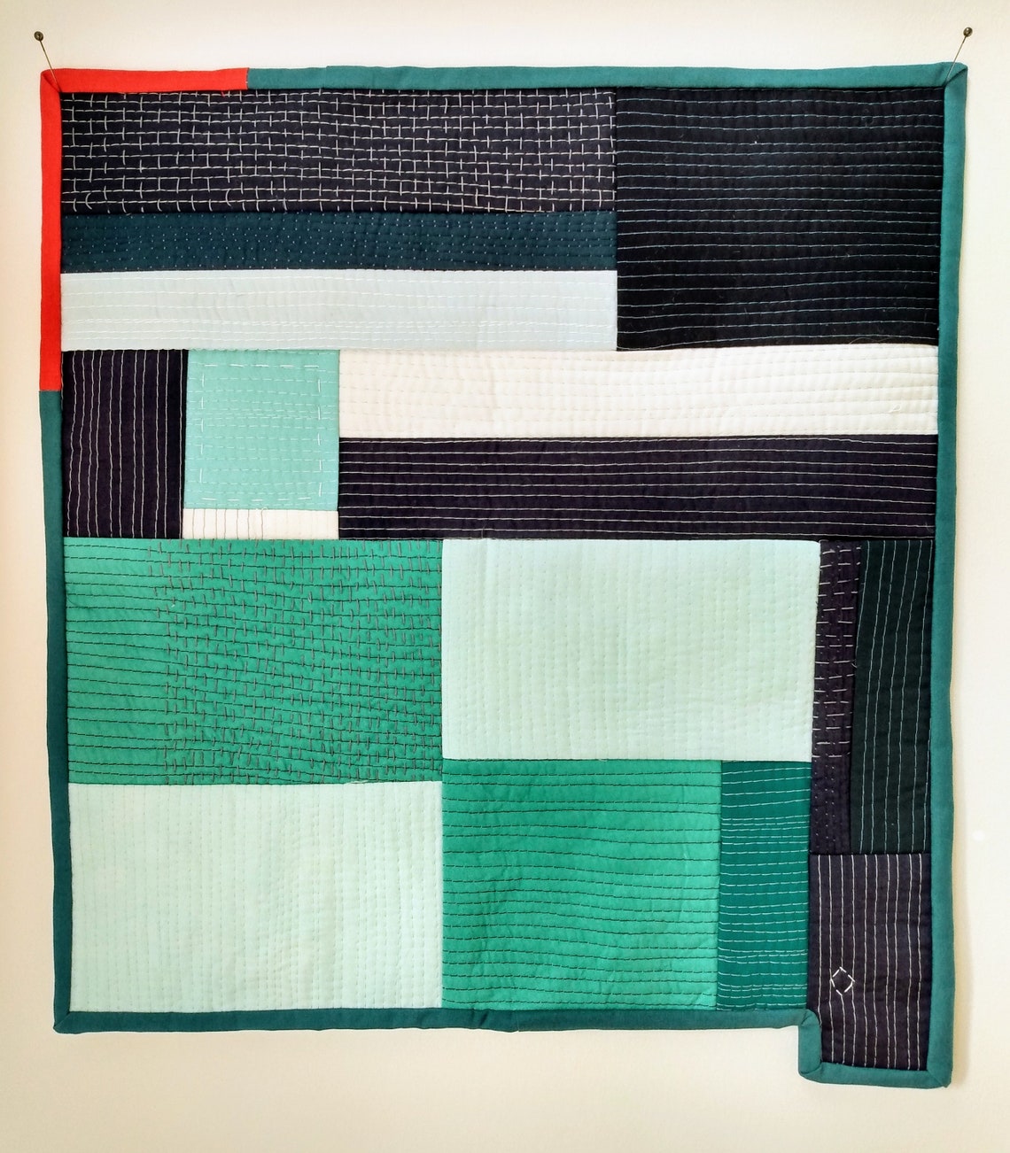 Art Quilt sail Modern Art Quilt Wall Art Etsy