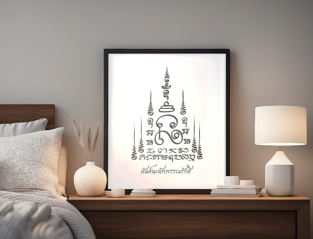 Thai Yantra Printable Art I Traditional Thai Yantra Art I Magical Power ...