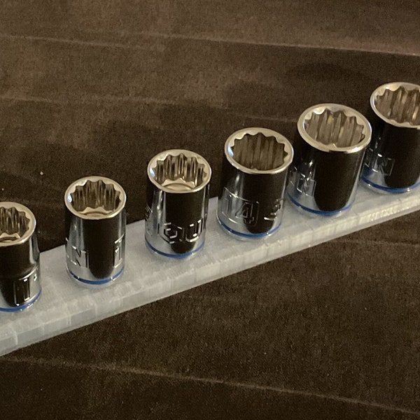 3/8th Socket Holder Tray Holds 9 Sockets