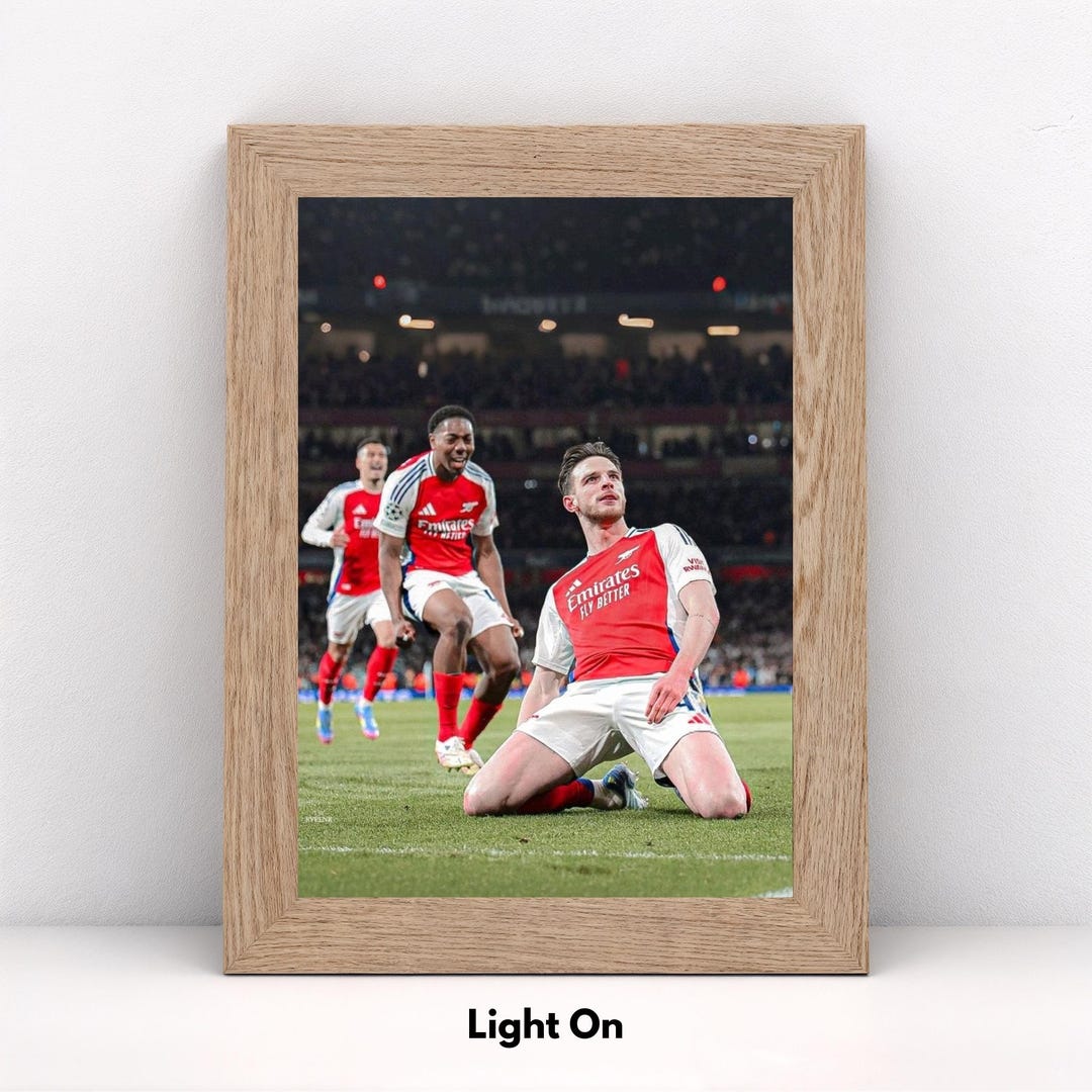 Declan Rice - Light-up Frame | Backlit Player Art | Gift for Football ...