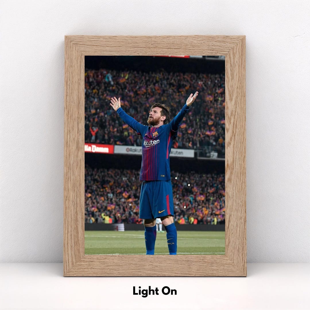 Messi - Light-up Frame | Backlit Player Art | Gift for Football Fans - Etsy
