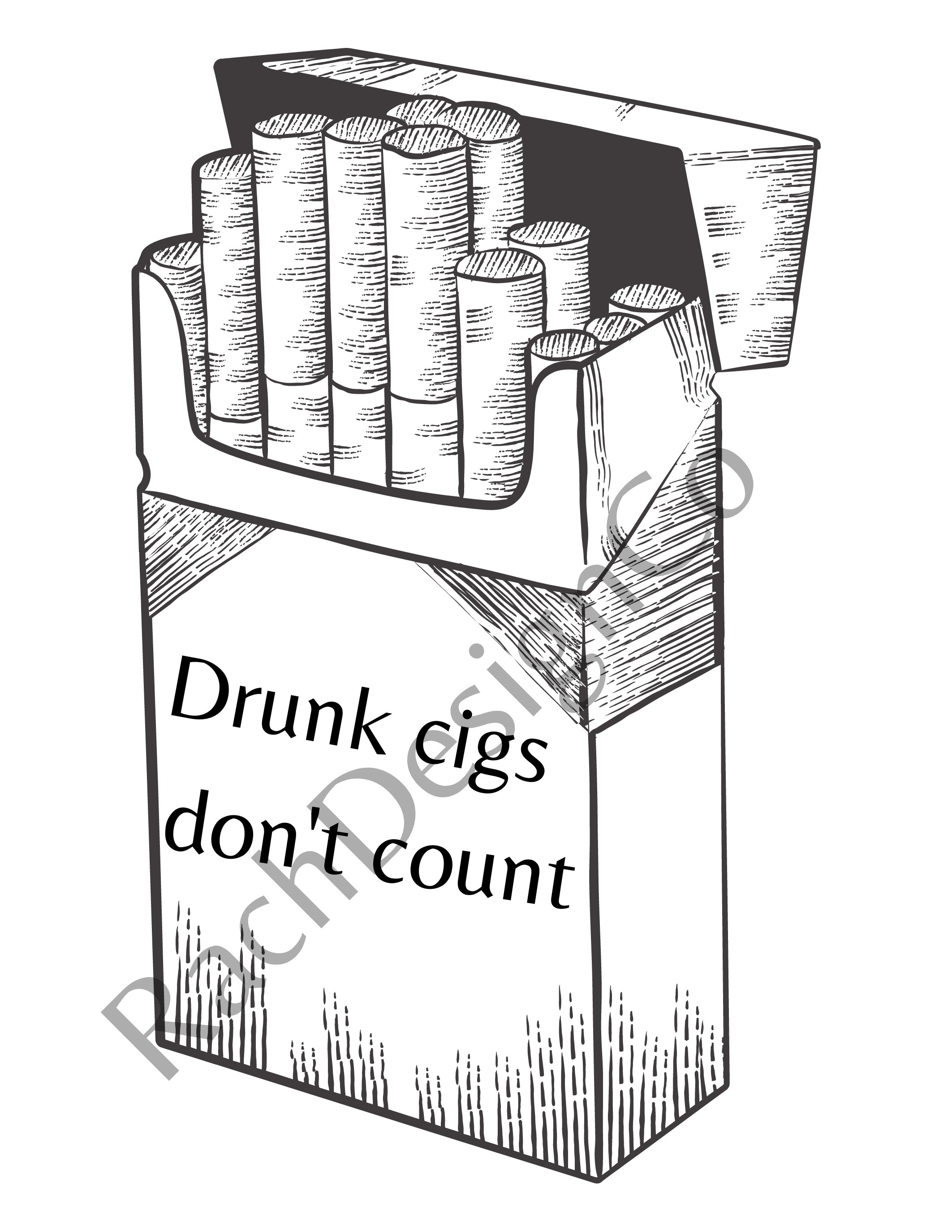 12 drunk cigarettes Drunk cigs don't count PNG