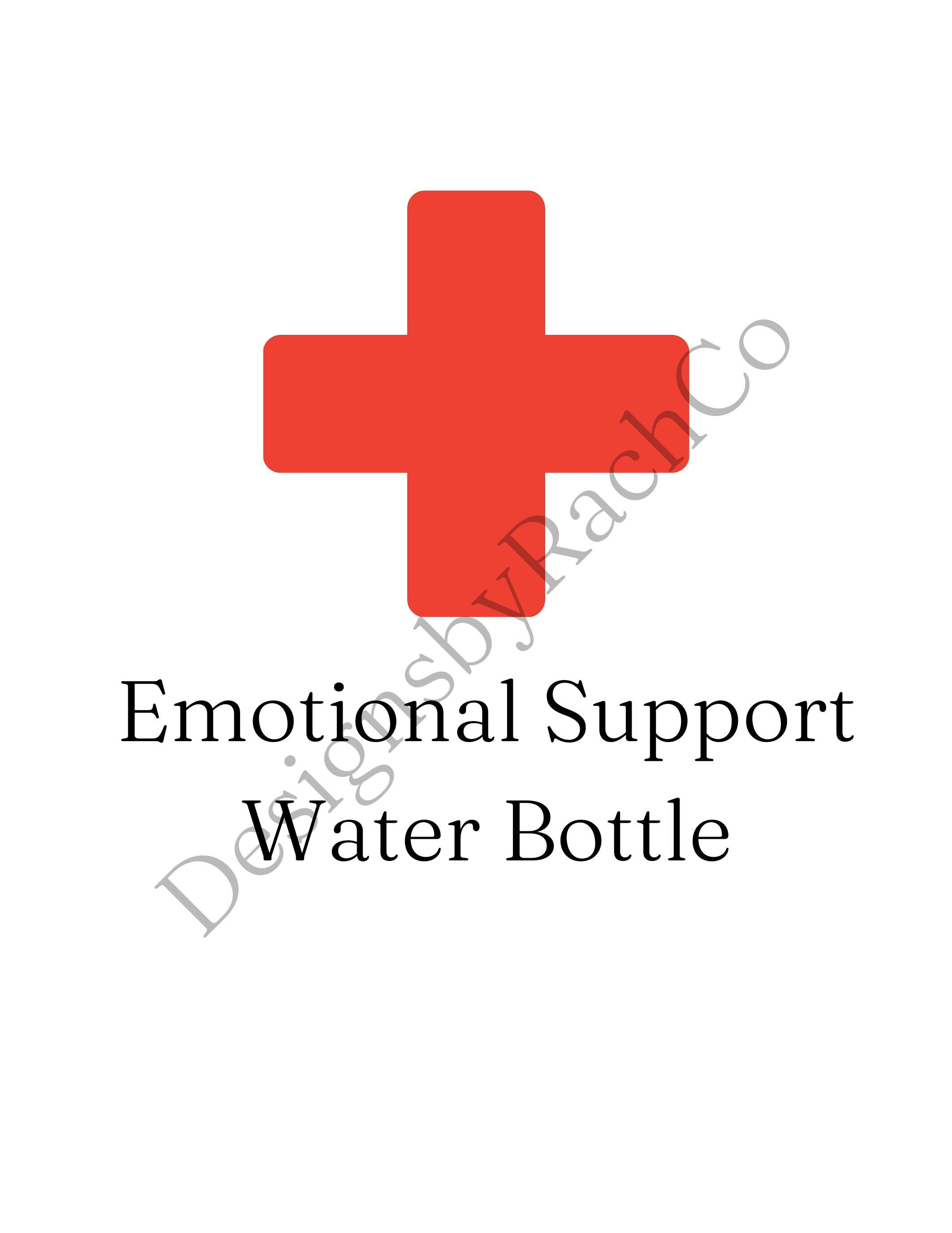 Emotional Support Water Bottle PNG Etsy