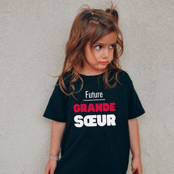 Future Grande Soeur T Shirt Annonce de Grossesse Big Sister Kids Shirt Big Brother/grand Frère