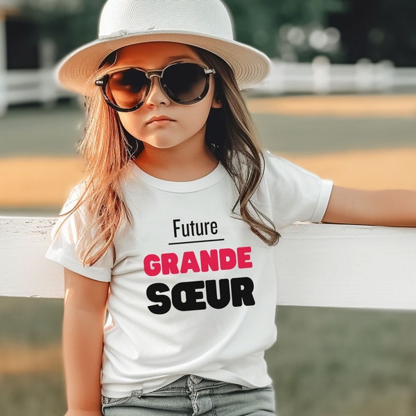 Annonce de Grossesse Future Grande Soeur T Shirt Future Big Sister Kids Shirt Big Brother Futur grand Frère