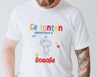 Ce tonton appartient à Cadeau personnalisable Oncle T shirt pour oncle Cadeau Frère annonce grossesse oncle Cadeau pour Tonton