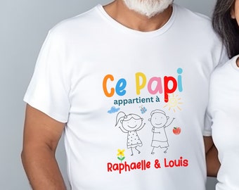 Ce papi appartient à Cadeau pour Papi Cadeau grand père Personnalisable avec prénom petits enfants Cadeau Grands-parents