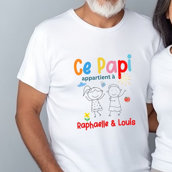 Ce papi appartient à Cadeau pour Papi Cadeau grand père Personnalisable avec prénom petits enfants Cadeau Grands-parents