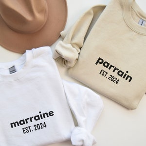 Annonce Parrain Marraine Personnalisable Annonce marraine originale Annonce grossesse Cadeau marraine Cadeau bapteme pour parrain marraine