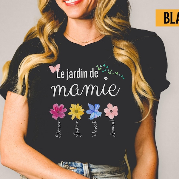 Cadeau pour mamie cadeau personnalisé t shirt pour grand-mère Fête des mères cadeau de noel pour grand maman grands-parents