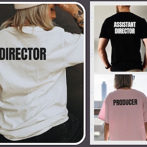 Bulk Tshirts For Film Crew - Film Crew Shirts - Tshirts for Movie Set Crew - Crew/Cast Tshirts - Assistant Producer/Director/Assistant