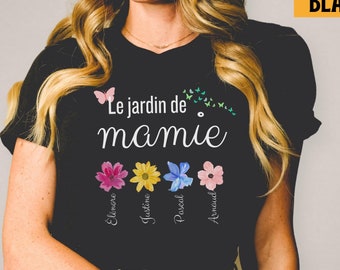 Cadeau pour mamie cadeau personnalisé t shirt pour grand-mère Fête des mères cadeau de noel pour grand maman grands-parents