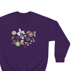 Cottagecore Sweater, Botanical Sweater, Fruit Sweater, Grandmacore Sweater, Cottagecore Outfit Aesthetic Plant Shirt Watercolor Sweatshirt
