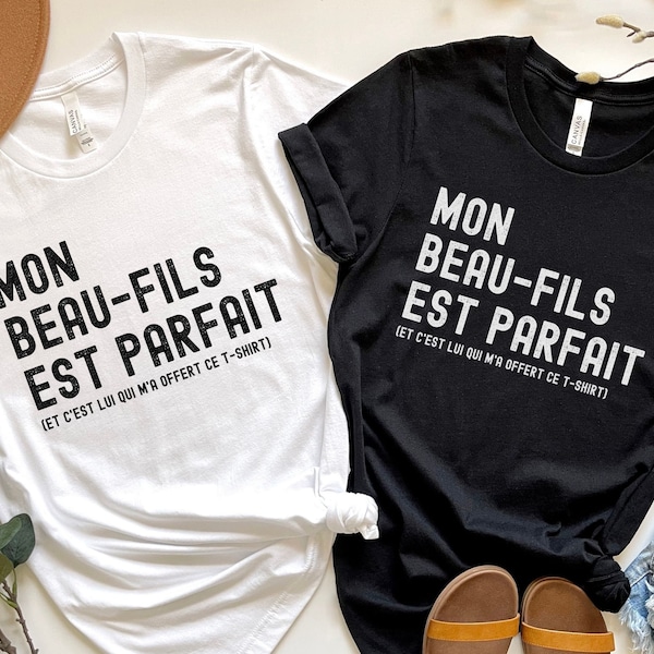 Cadeau pour Beaux Parents, T shirt pour Photo de famille Noel,  T shirt pour couple, Matching Shirts Cadeau de Noel Belle-famille