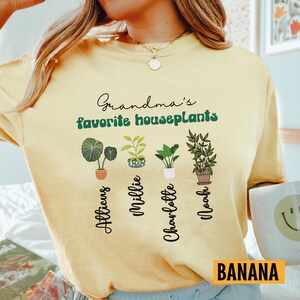 Cute Gift for Grandma T Shirt personalized with grandkids names Gift for Plant Lovers Gardening gift for Grandmother