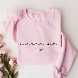 Cadeau Personnalisé Marraine Pull Marraine Future Marraine Demande Marraine Parrain Cadeau de Baptême Marraine Annonce Grossesse Marraine