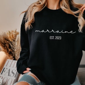 Demande Marraine Cadeau Personnalisé Marraine Pull Marraine Future Marraine Parrain Cadeau de Baptême Marraine Annonce Grossesse Marraine