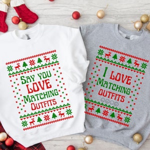 Couples Christmas Sweater, Matching Sweaters, Couples Ugly Christmas Sweater, Funny Christmas Sweater Set, Funny Christmas Pajamas Couple