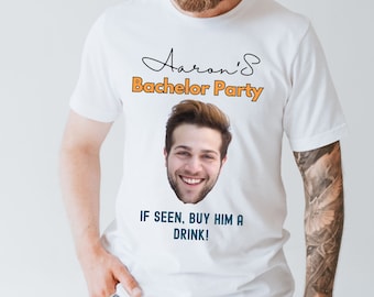 Bachelor Party Shirts Custom Face shirt Groom Squad shirts Funny Picture shirts Groom Shirt Groomsmen Shirts Groom's entourage shirts UNISEX