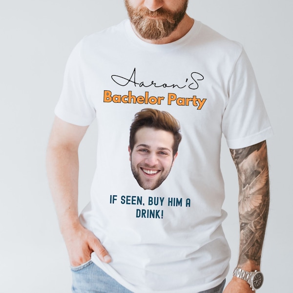 Bachelor Party Shirts Custom Face shirt Groom Squad shirts Funny Picture shirts Groom Shirt Groomsmen Shirts Groom's entourage shirts UNISEX