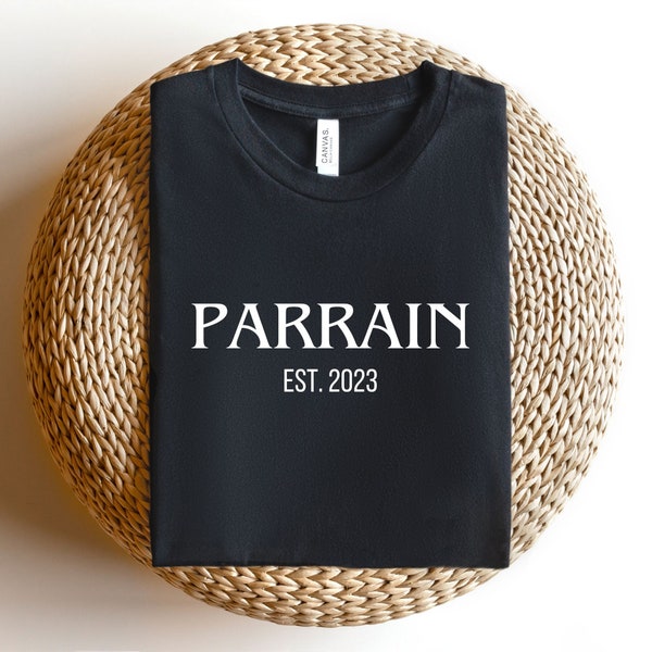 Demande Parrain Cadeau Personnalisable parrain Cadeau Parrain Marraine Baptême Tshirt personnalisé parrain