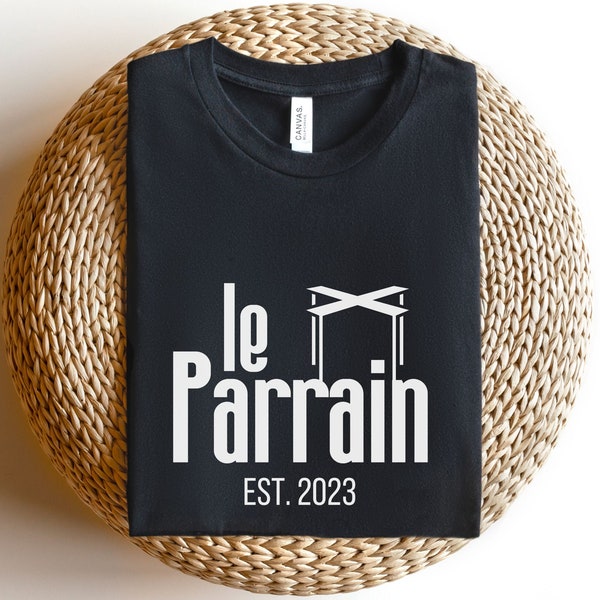 Demande Parrain Cadeau Personnalisé parrain Cadeau Parrain Annonce PArrain Cadeau de Noel Parrain Tshirt personnalisé parrain