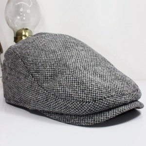 Black White Cashmere Driver Flat Cap Men Newsboy Hat Classic Flat Cap Ivy Gatsby Cabbie Driving Hat Hunting Hat Winter Hat