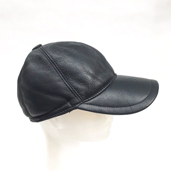 Plain leather baseball best sale cap