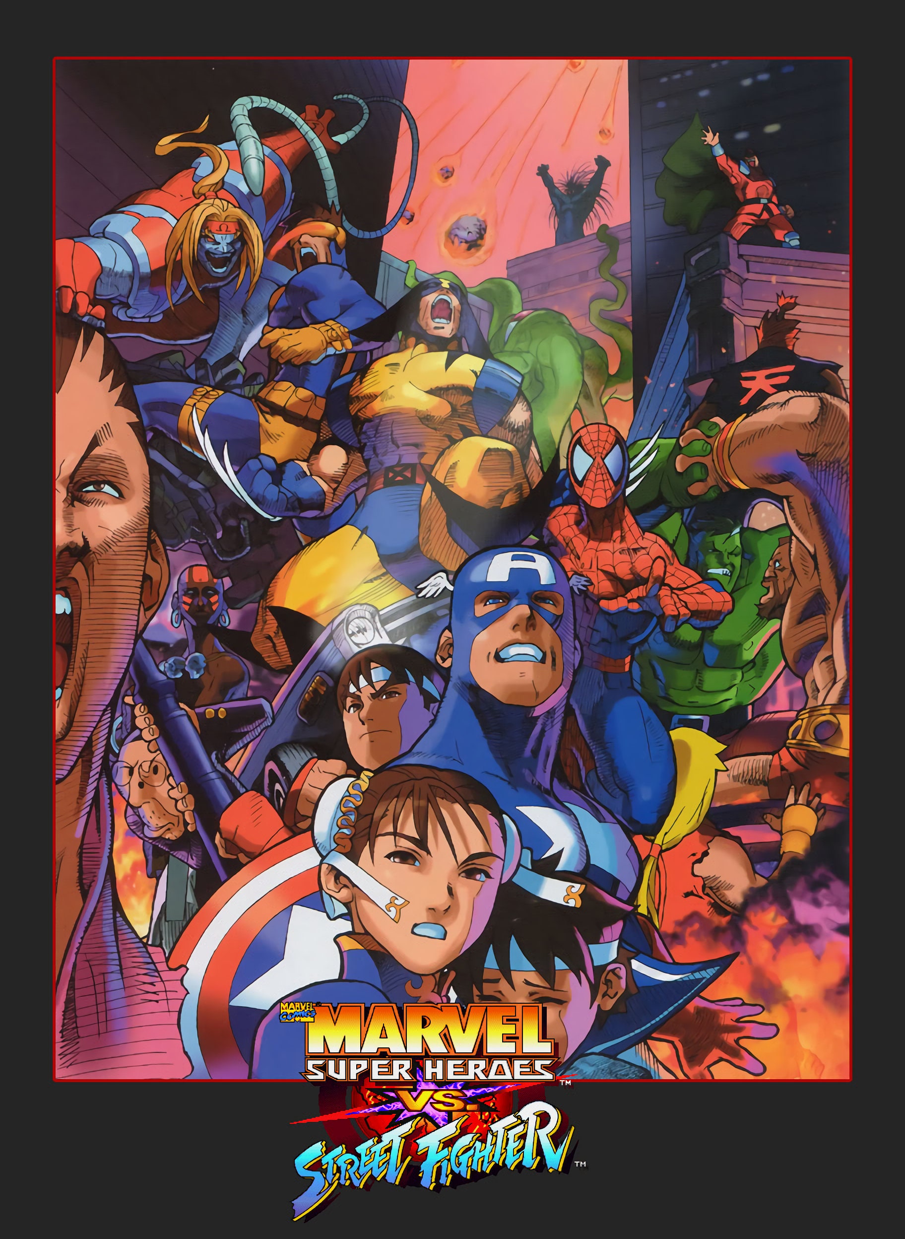 Street Fighter Vs Marvel Super Heros Poster - Etsy Street Fighter Vs Marvel Super Heros Poster - Etsy