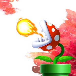 Fire Piranha Plant Art Poster #9