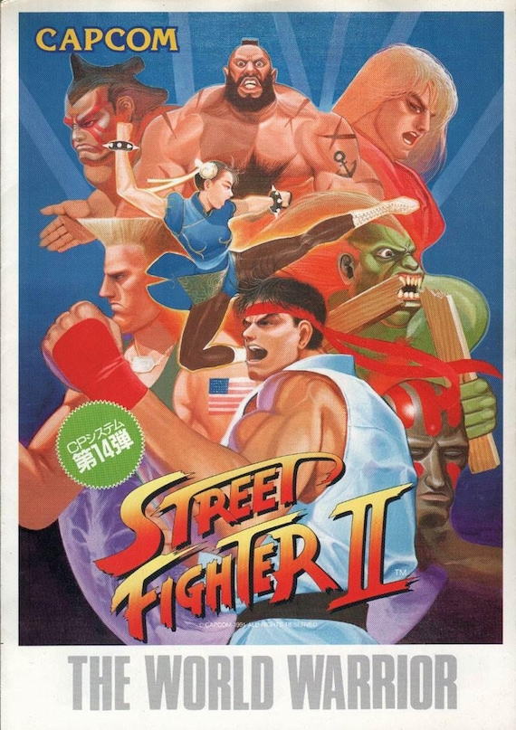 SUPER Street Fighter II ストリートファイター2 ポスター Super Street Fighter II: The New Challengers (video game, 2D