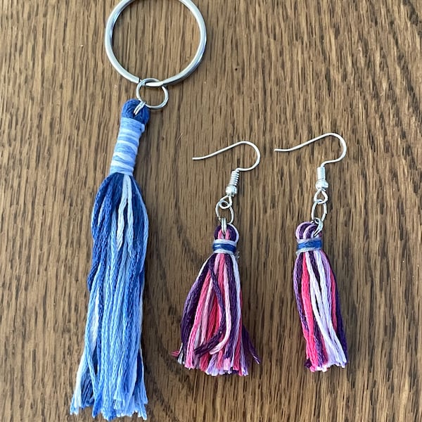 Tassel earrings represent baby’s length. Miscarriage/stillbirth jewelry. Pregnancy loss. Any gestational age. multiple losses. keychain