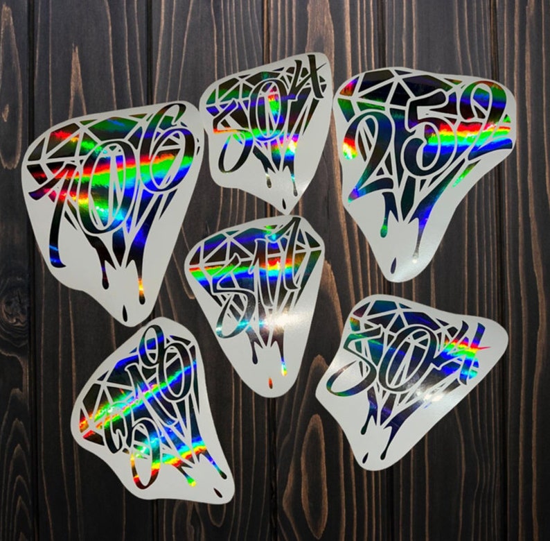 Dripping Diamond Area Code Decal Truck Decal Stunna Empire Etsy