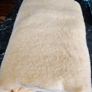 Vintage pure virgin wool blanket in a sunny yellow colour, warm throw, unique gift idea, wool blanket