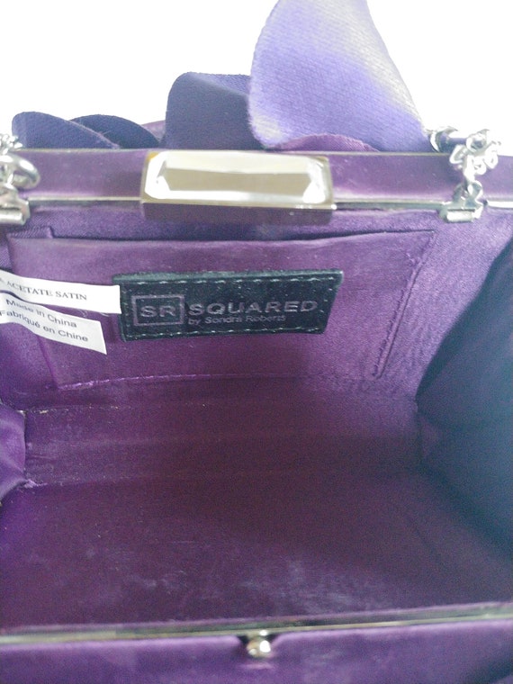 Vintage purple fancy satin purse SR Squared by So… - image 8