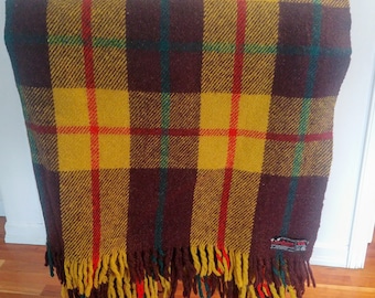 Vintage Cambrian factory tweeds and woolens Welsh wool blanket, knee blanket, picnic blanket, warm throw, lap blanket, pure new wool
