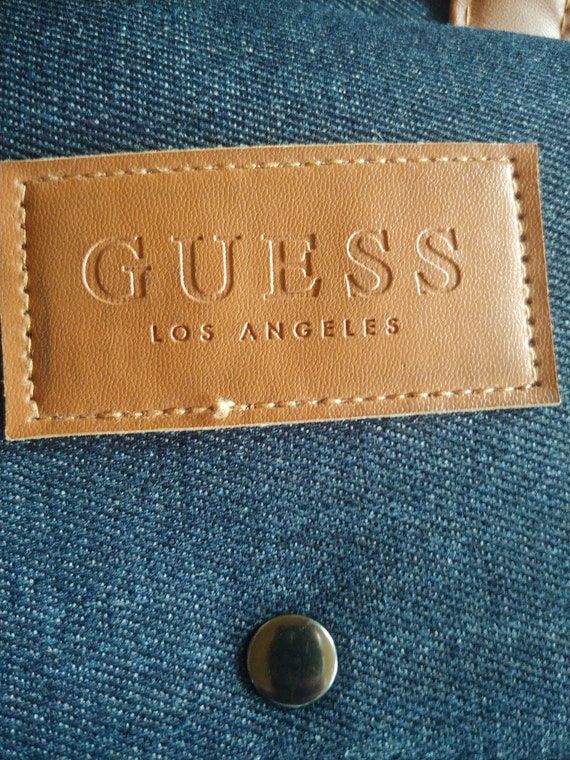 Vintage Guess Los Angeles denim backpack, stylish bag… Gem