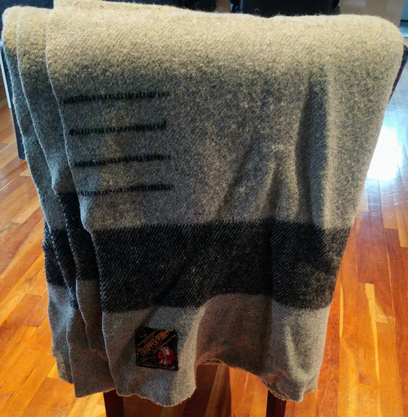 Vintage Trapper Point Eaton's of Canada Wool Blanket Made Etsy