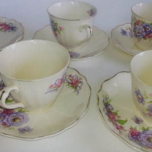 Vintage J & G Meakin Brautstrauß Teetasse und Untertasse Set