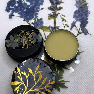 Perfume sólido Bluebells, Bálsamo aromático, Aroma a violeta, Perfume portátil, Ingredientes naturales, Floral, Idea de regalo única
