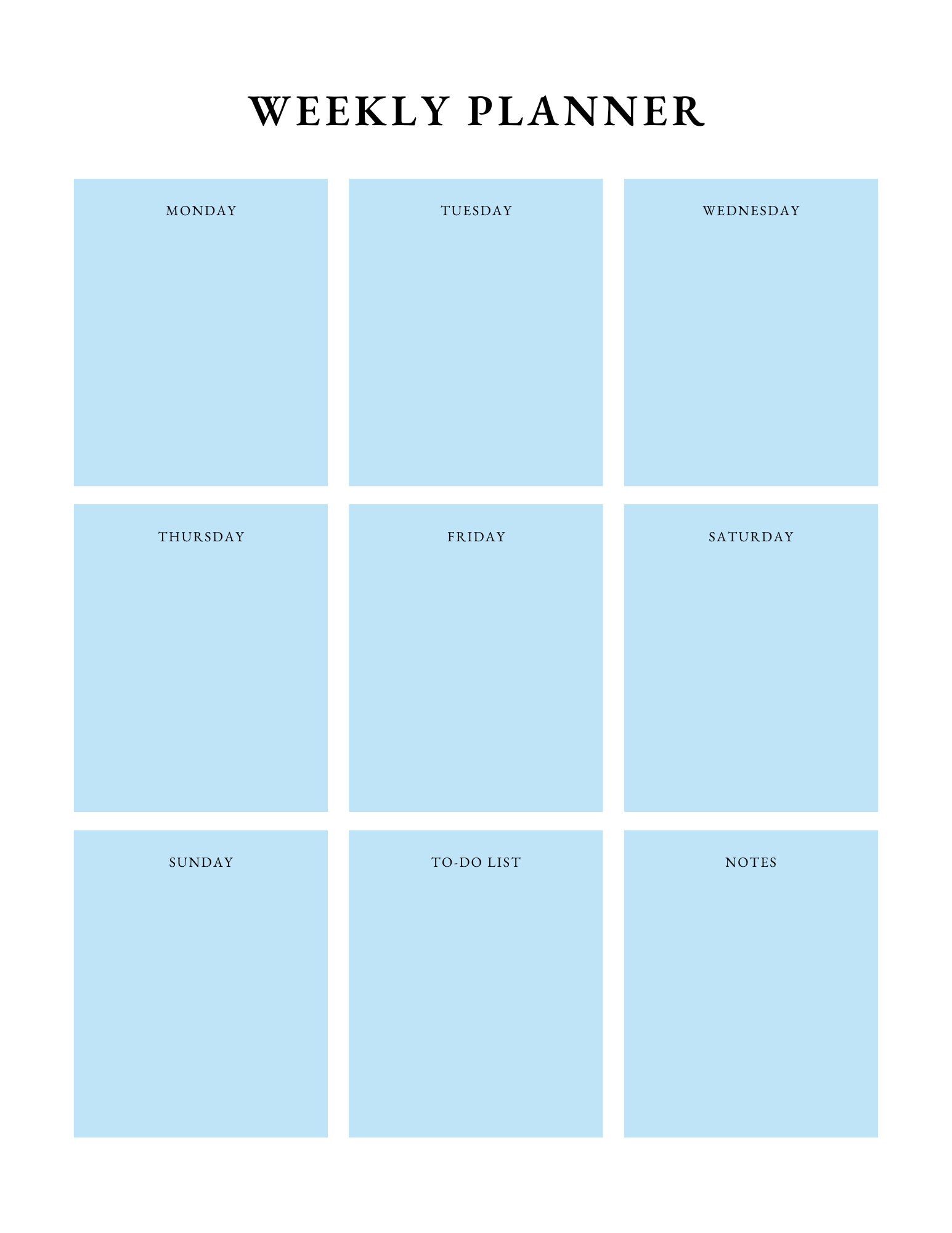 Planner Blue Notebook Blue Weekly Planner Notebook - Etsy