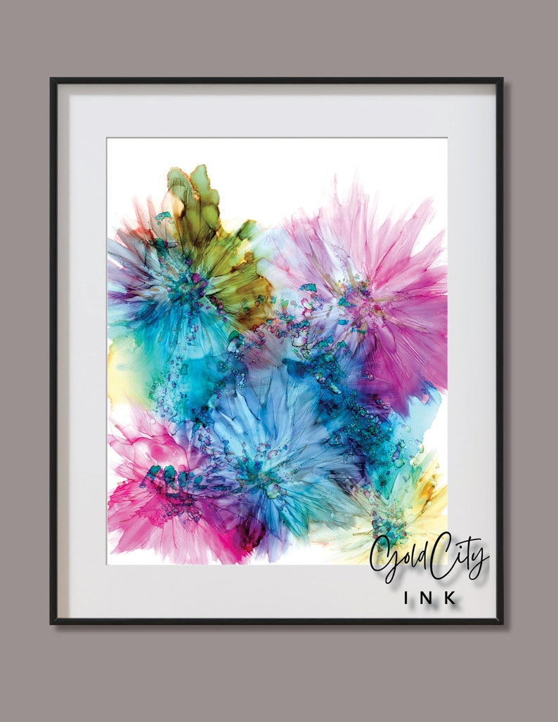 Floral Land Flower Wall Art Printable Art Modern Print Etsy