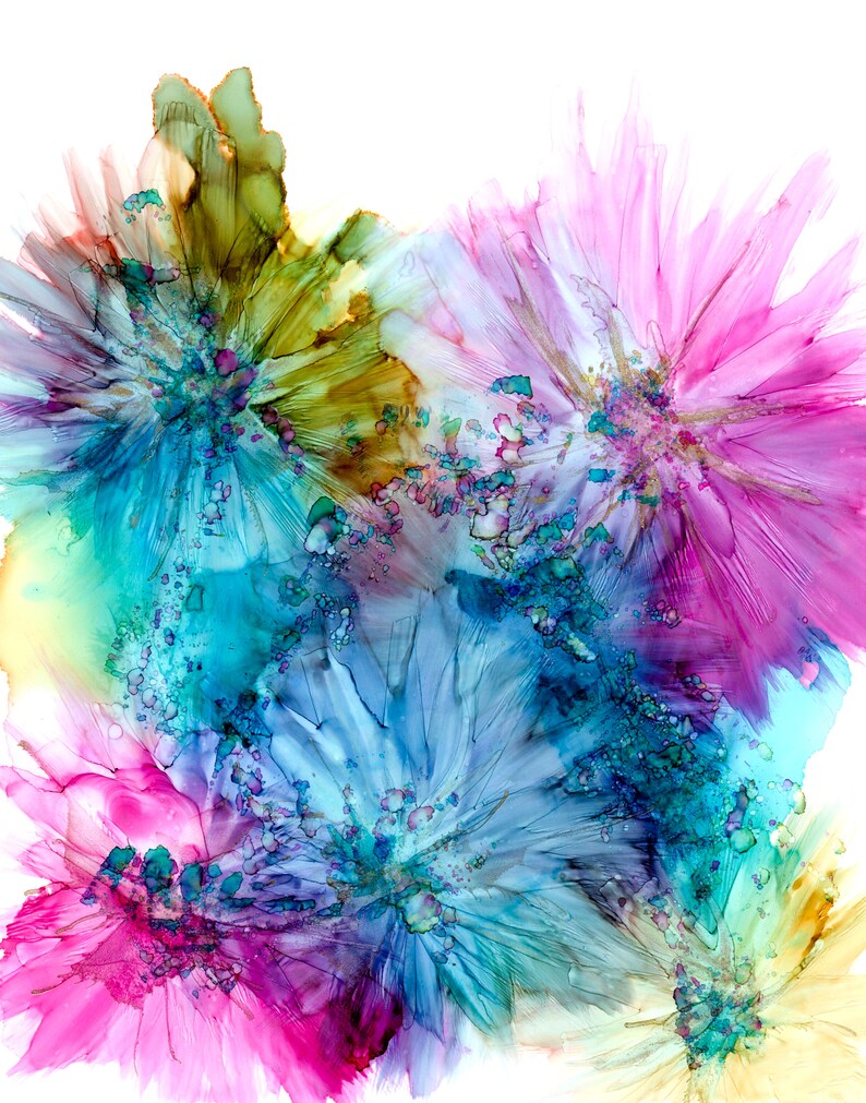 Floral Land Flower Wall Art Printable Art Modern Print Etsy